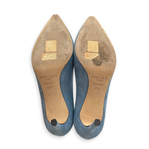Romy 85 37.5 Blue Pumps in Suede Leather CL2605-21137 3