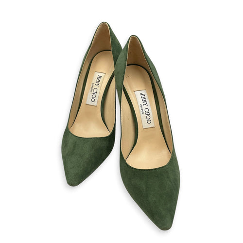 Romy 85 37.5 Green Pumps in Suede Leather CL2605-21141 1