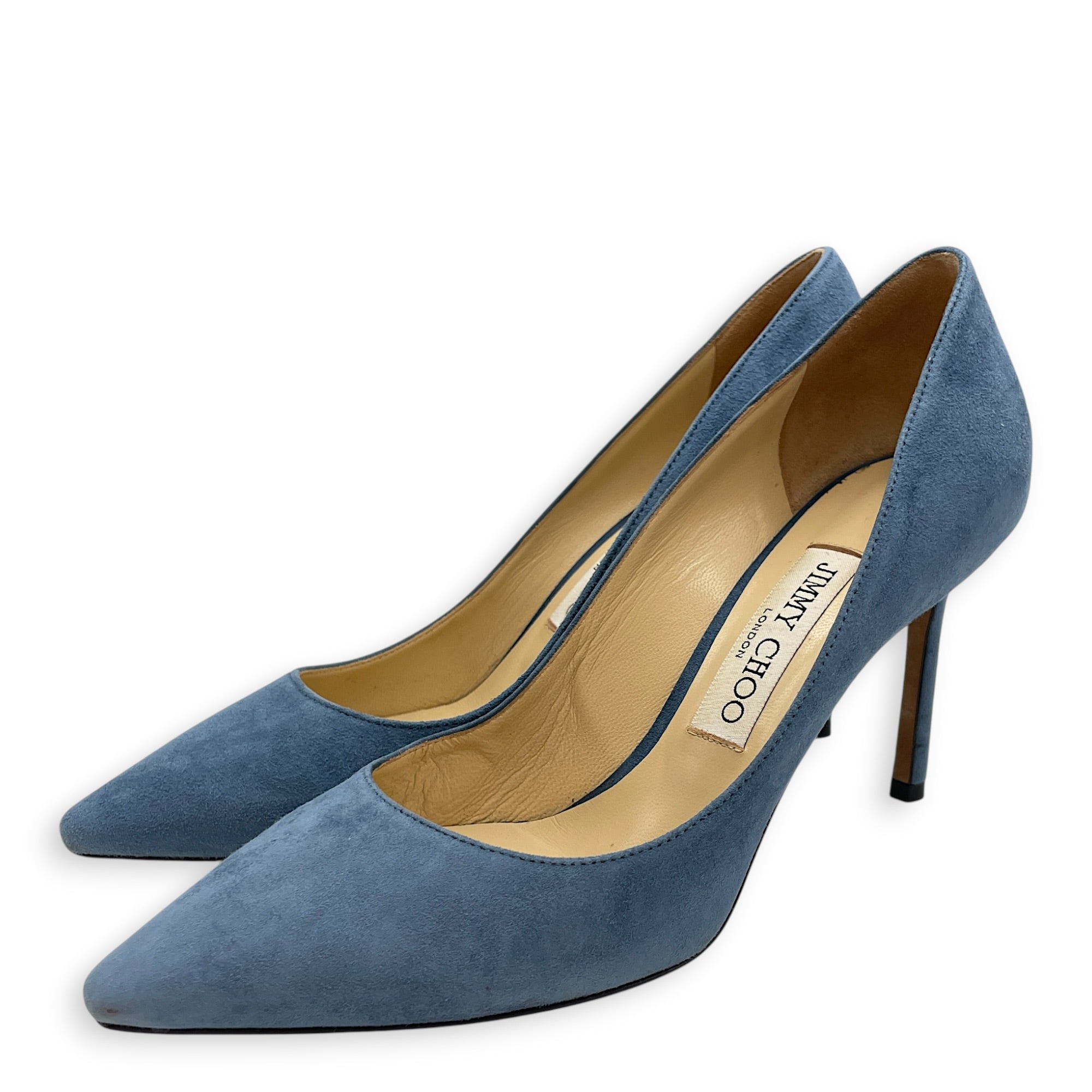 Romy 85 37.5 Blue Pumps in Suede Leather CL2605-21142 2