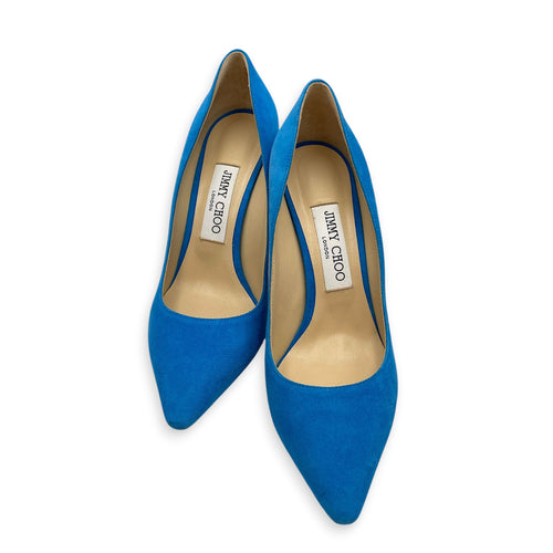 Romy 85 37.5 Blue Pumps in Suede Leather CL2605-21144 1