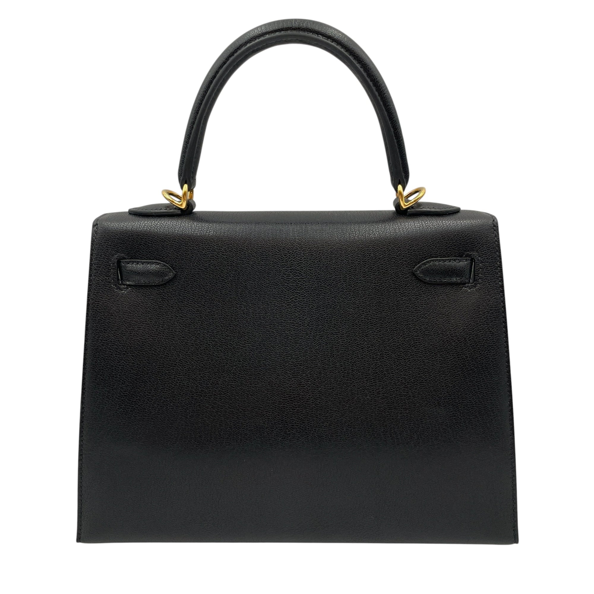 Sellier Kelly 25 Black in Chevre Chamkila Gold hardware CL2605-21147 2