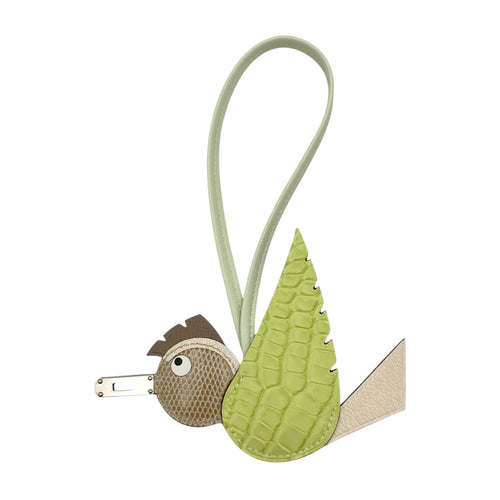 Birdy Charm Nata/Ficelle/Etoupe/Vert Fizz/Jaune Bourgeon  Bag Accessory in Matte alligator/lizard/epsom/chevre Palladium hardware CL2605-21148 1