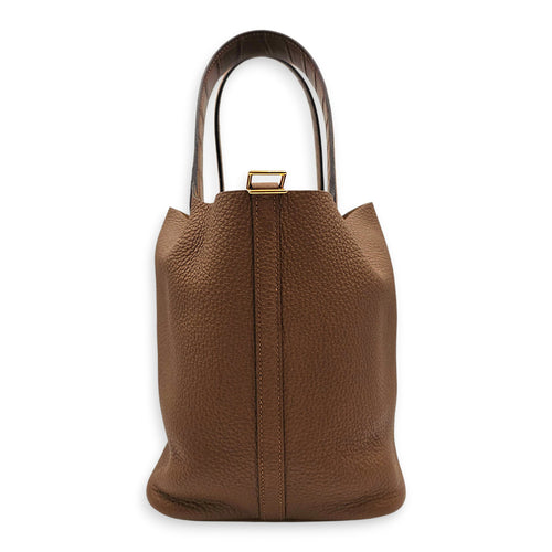 Picotin Touch 22 Alezan in Clemence/Matte Alligator Gold hardware