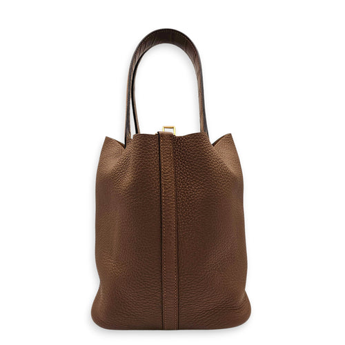 Picotin Touch 22 Alezan in Clemence/Matte Alligator Gold hardware