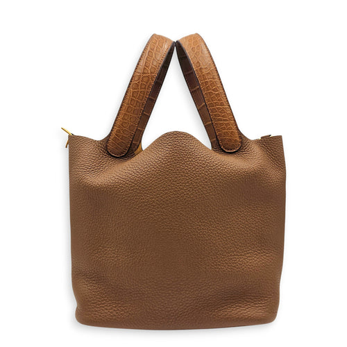 Picotin Touch 22 Alezan in Clemence/Matte Alligator Gold hardware