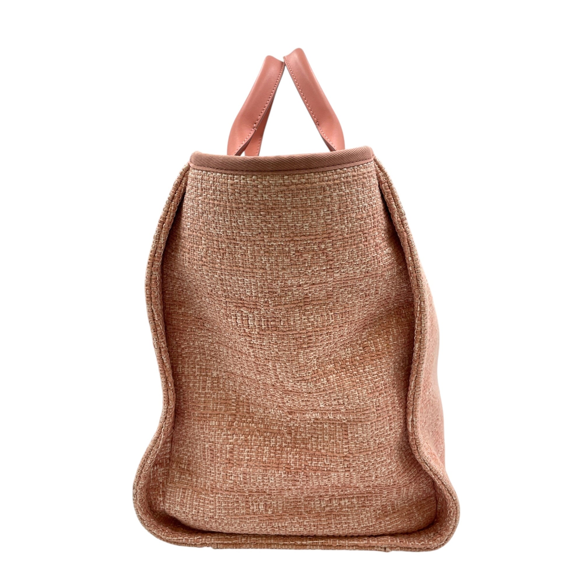 Deauville Large Pink Shoulder Bag in Tweed Silver hardware CL2605-21156 4