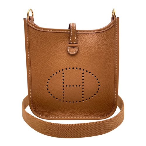 Evelyne (Short Strap) Mini Gold in Clemence Gold hardware
