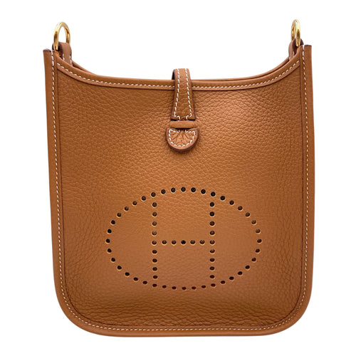 Evelyne (Short Strap) Mini Gold in Clemence Gold hardware