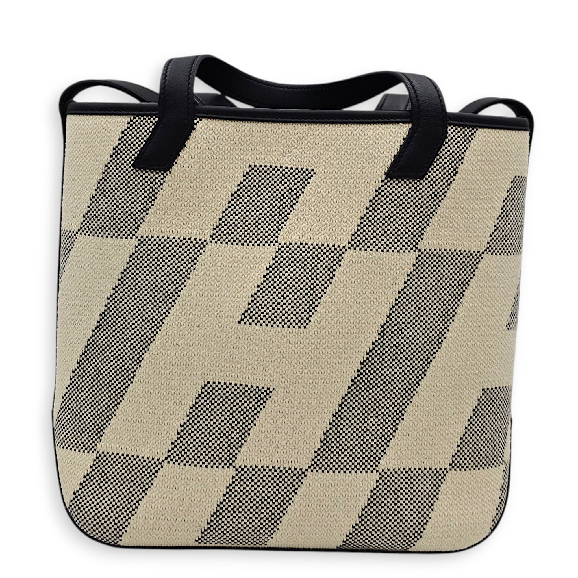 Cabas H En Biais 27 Black in Toile H