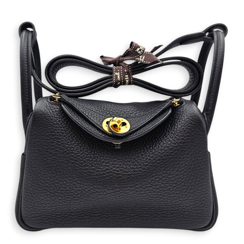 Lindy Mini Black in Clemence Gold hardware CL2605-21166 1