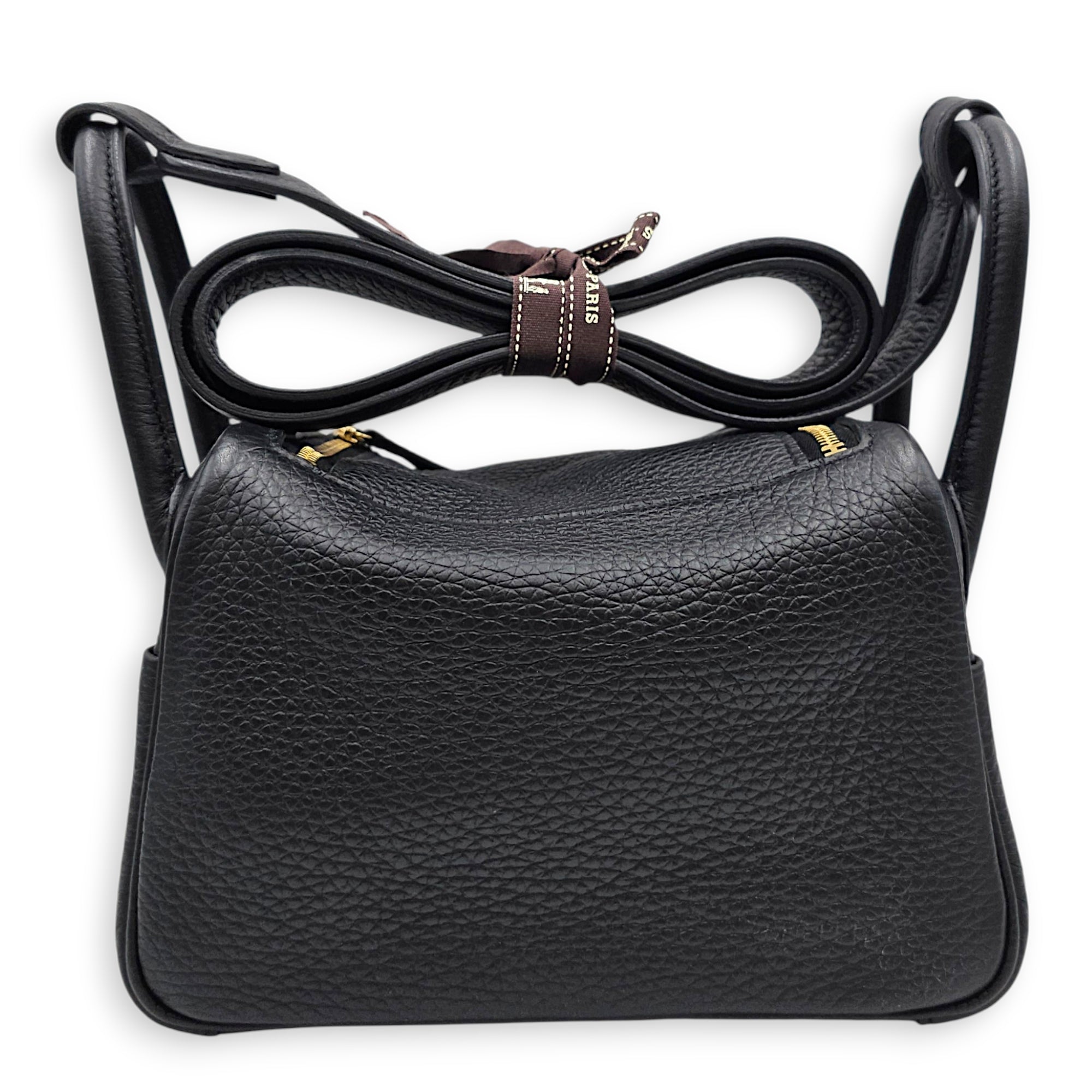 Lindy Mini Black in Clemence Gold hardware CL2605-21166 2