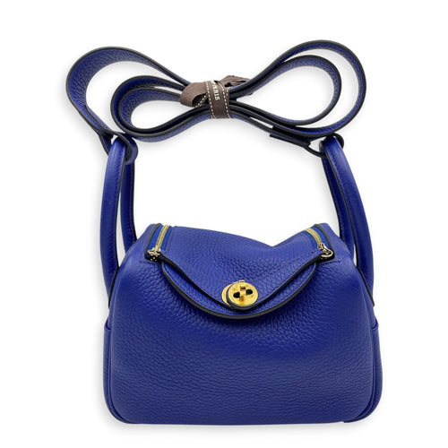 Lindy Mini Blue France  in Clemence Gold hardware CL2605-21167 1