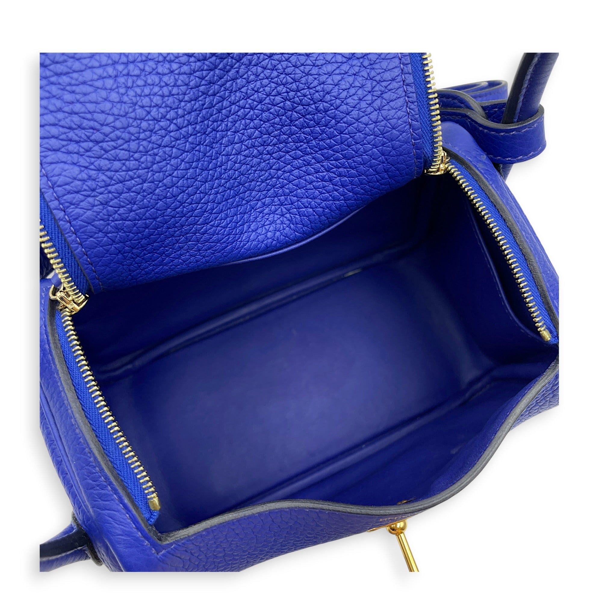 Lindy Mini Blue France  in Clemence Gold hardware CL2605-21167 6