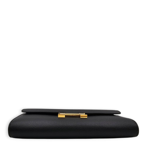 Constance To Go Black Wallet in Epsom Gold hardware CL2605-21168 5