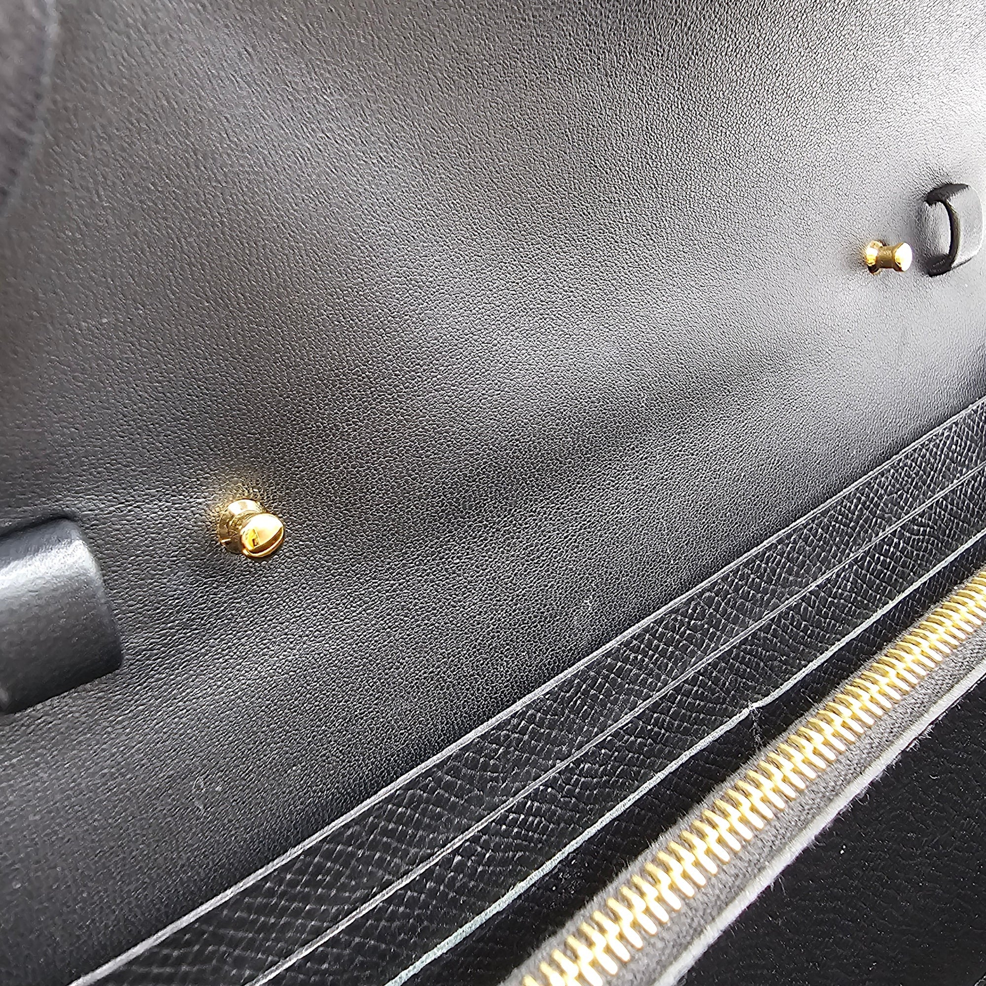 Constance To Go Black Wallet in Epsom Gold hardware CL2605-21168 7