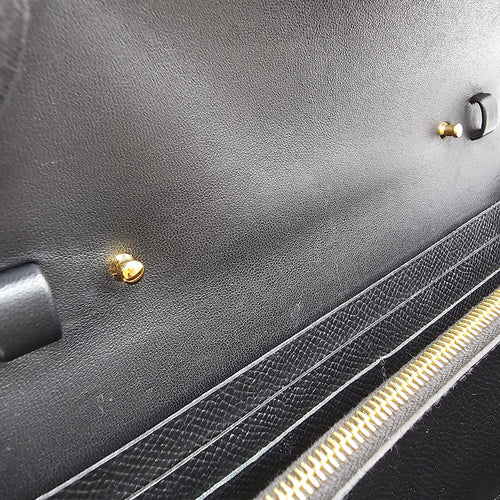 Constance To Go Black Wallet in Epsom Gold hardware CL2605-21168 7