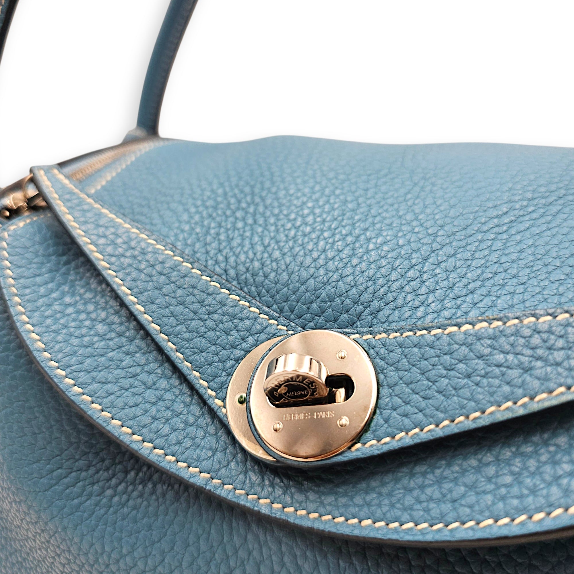 Lindy 26 Blue Jean  in Clemence Palladium hardware