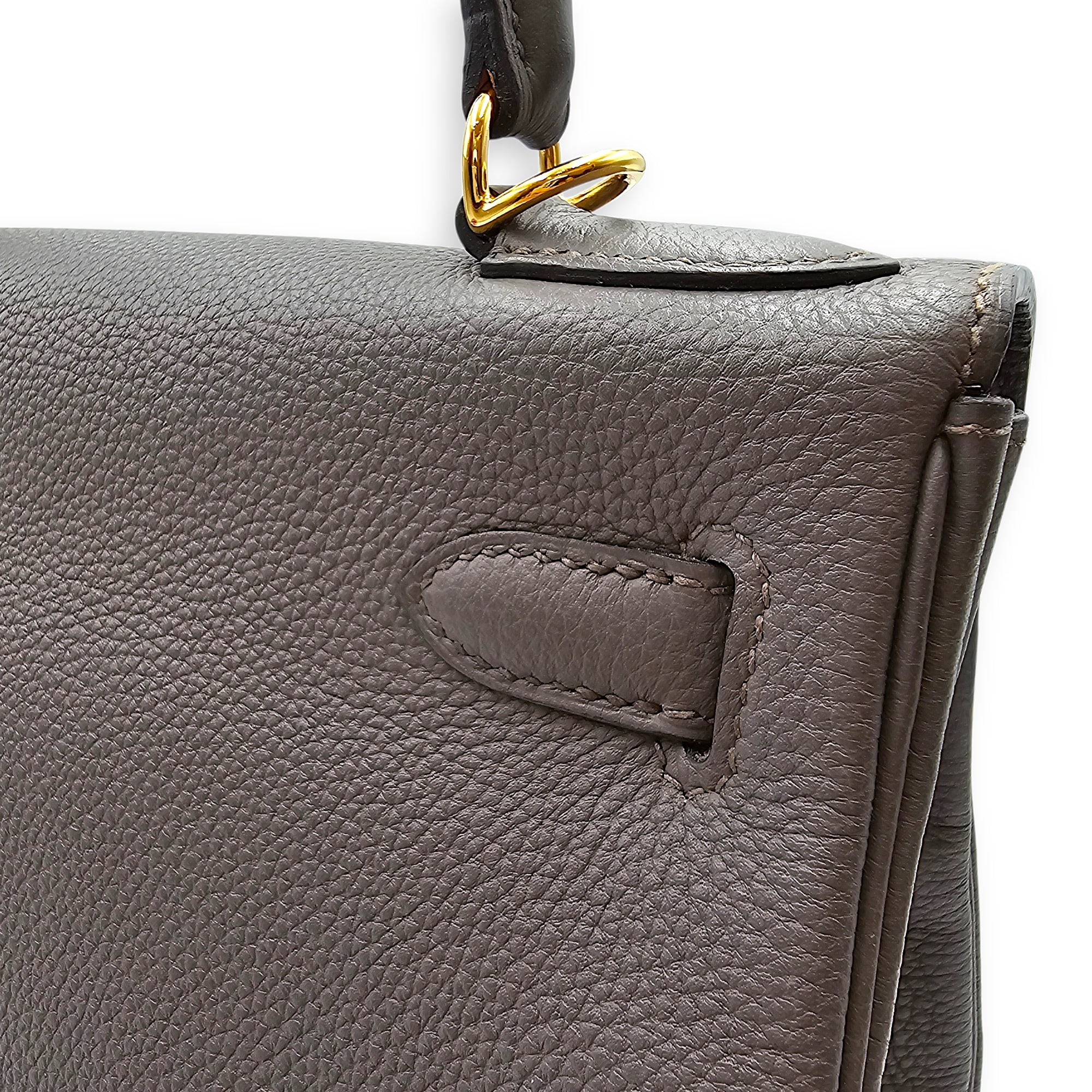 Kelly 28 Etain in Togo Gold hardware CL2605-21173 7