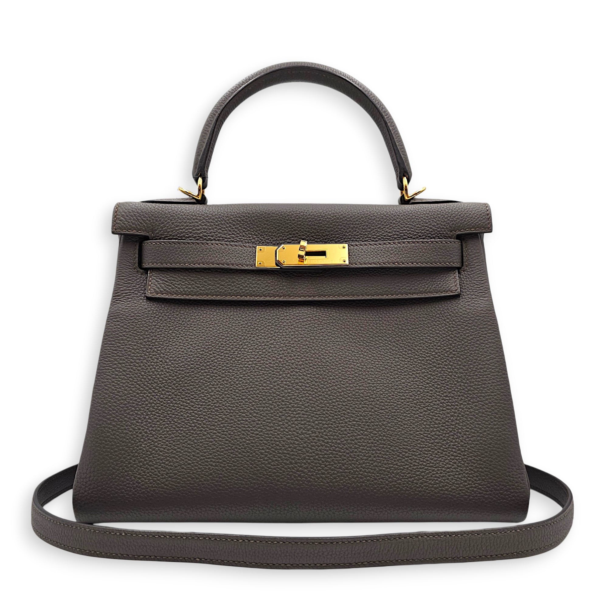 Kelly 28 Etain in Togo Gold hardware CL2605-21173 9
