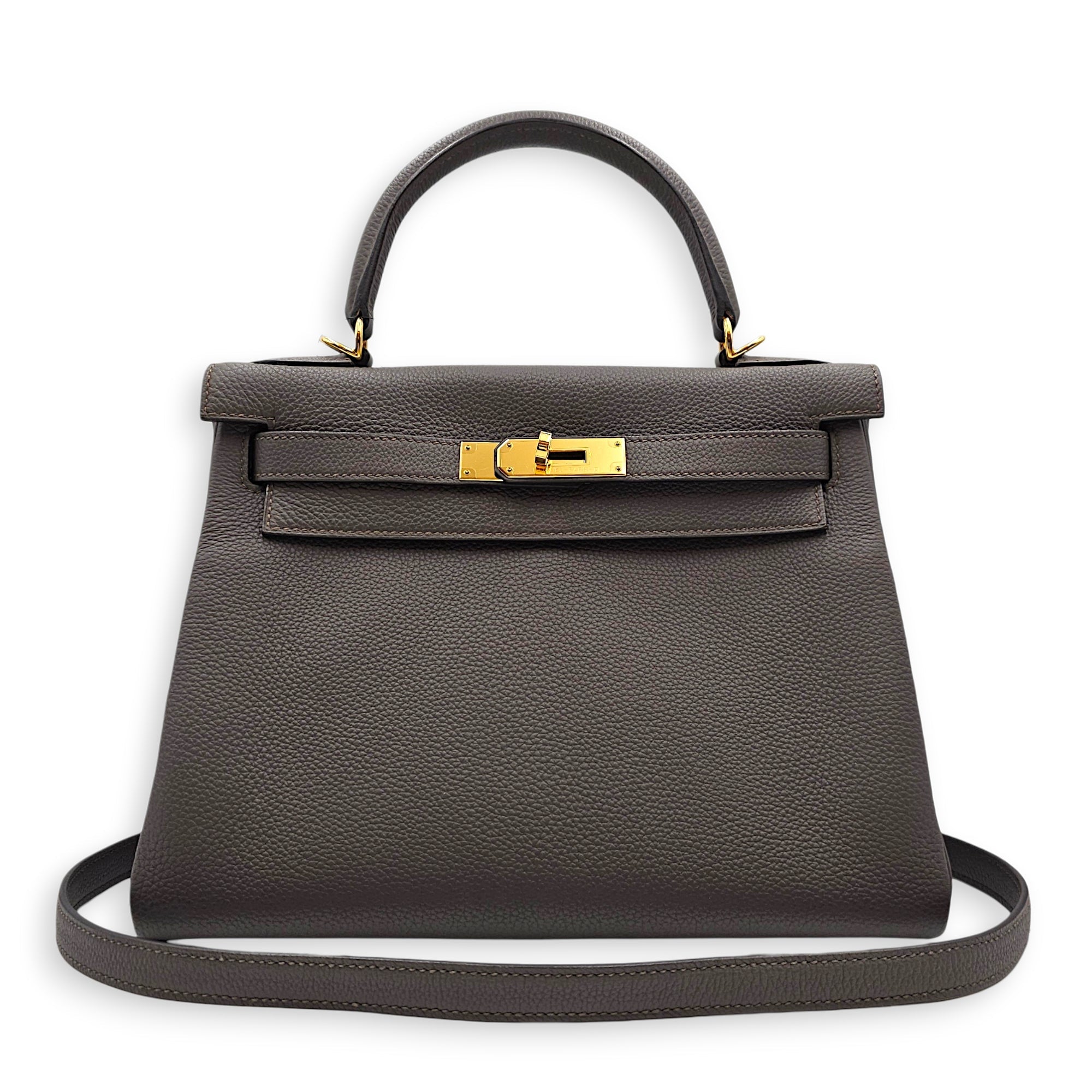 Kelly 28 Etain in Togo Gold hardware CL2605-21173 9
