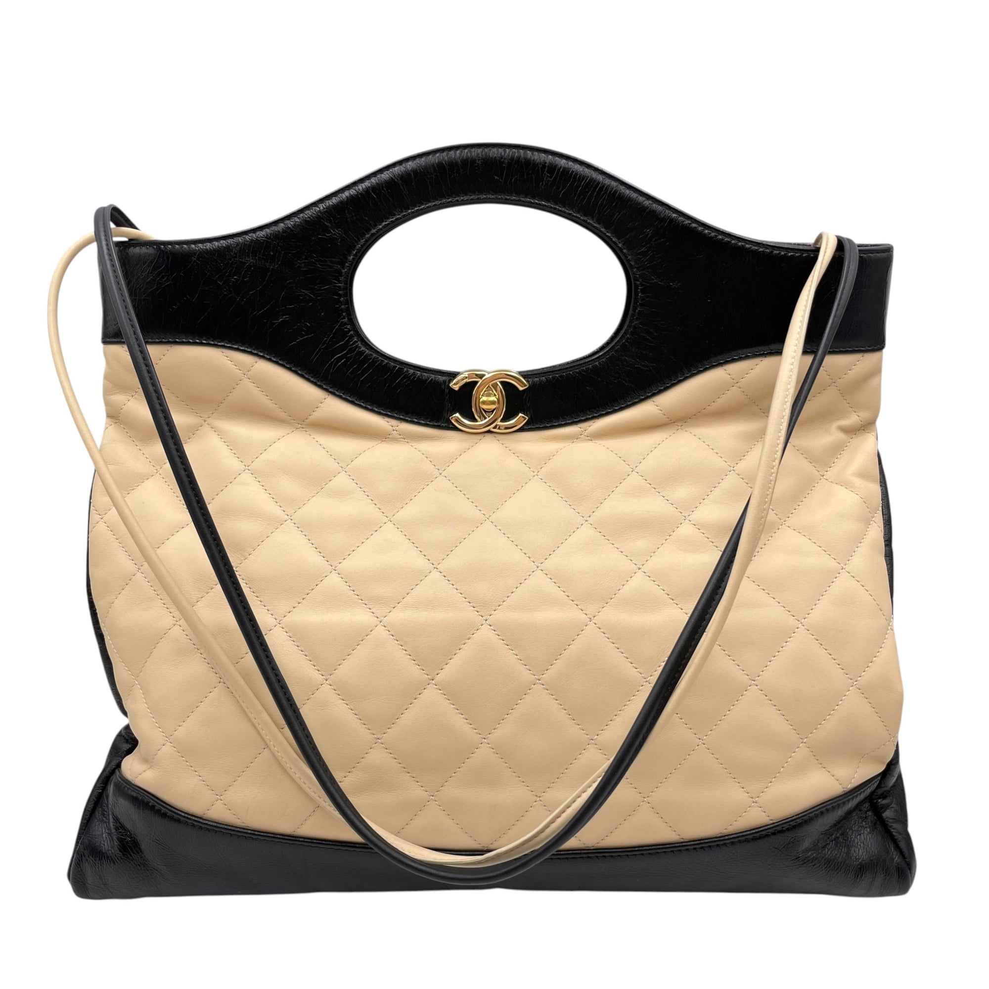 31 Shopping Brown Top Handle Bag in Calfskin Gold hardware CL2605-21174 9