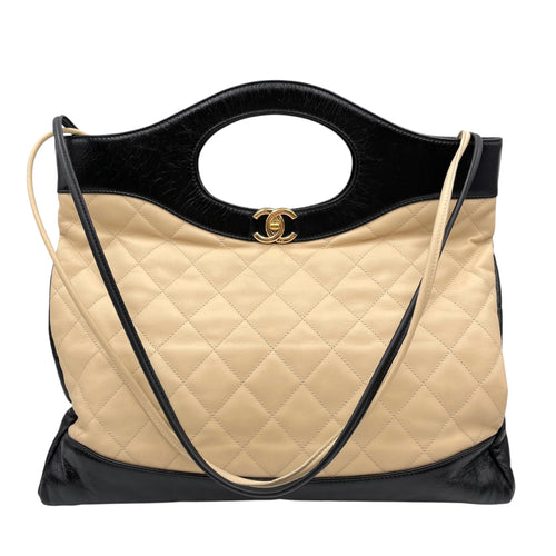 31 Shopping Brown Top Handle Bag in Calfskin Gold hardware CL2605-21174 9