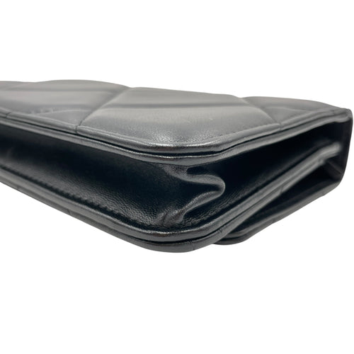 C19 Black Wallet On Chain in Lambskin Mixed hardware CL2605-21176 9