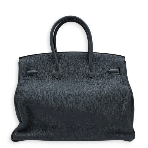 Birkin 35 Blue Orage in Togo Palladium hardware