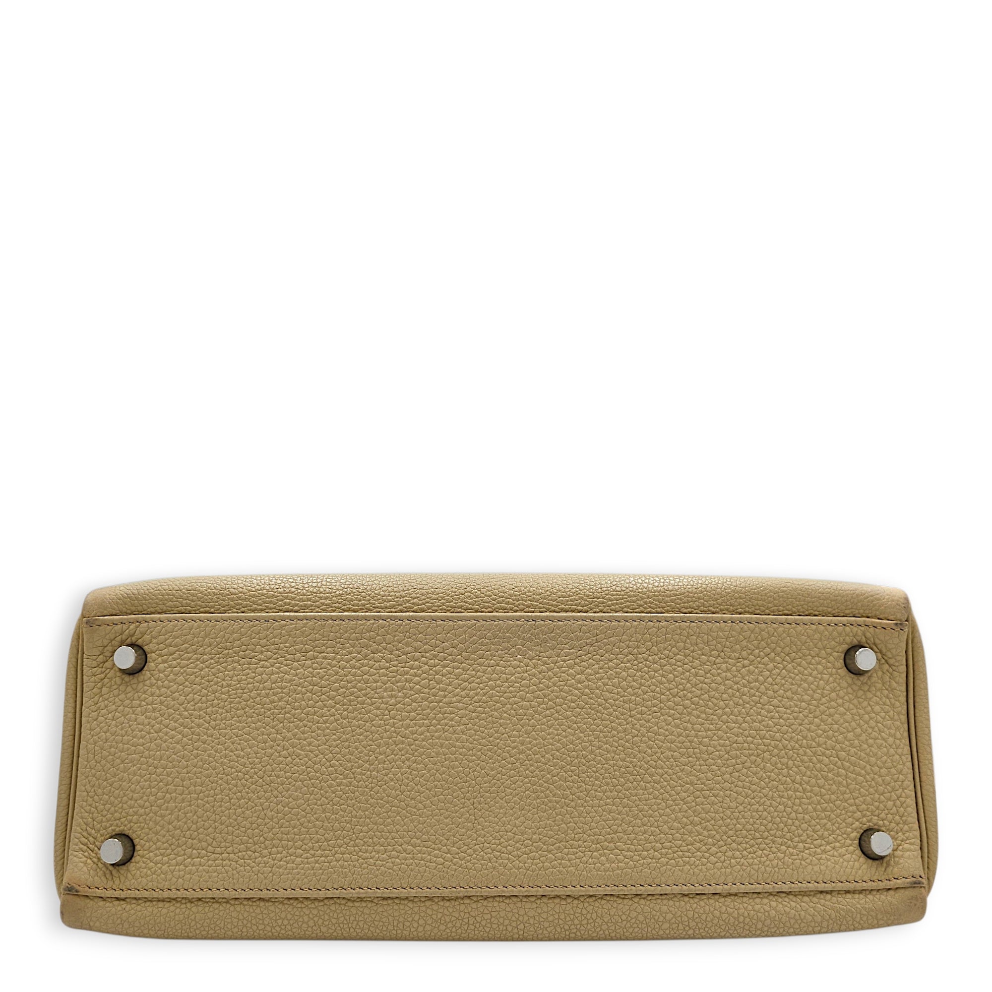 Kelly 32 Parchemin in Togo Palladium hardware