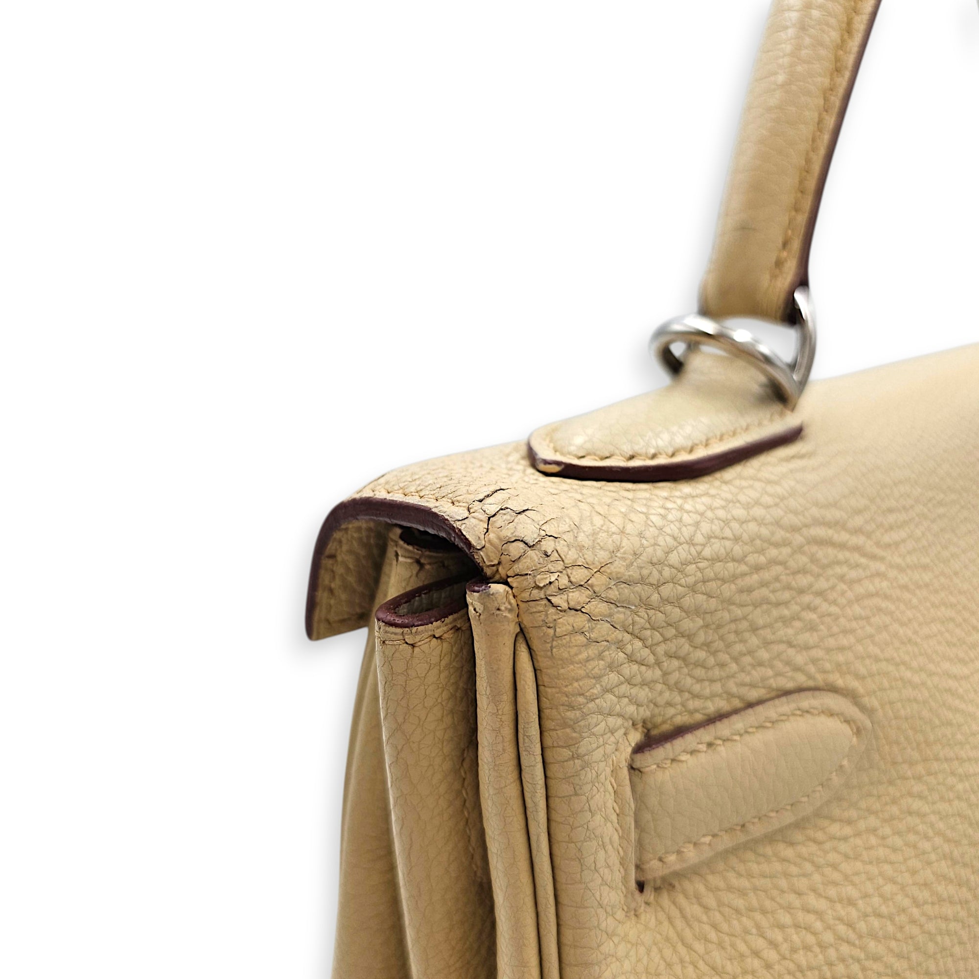 Kelly 32 Parchemin in Togo Palladium hardware