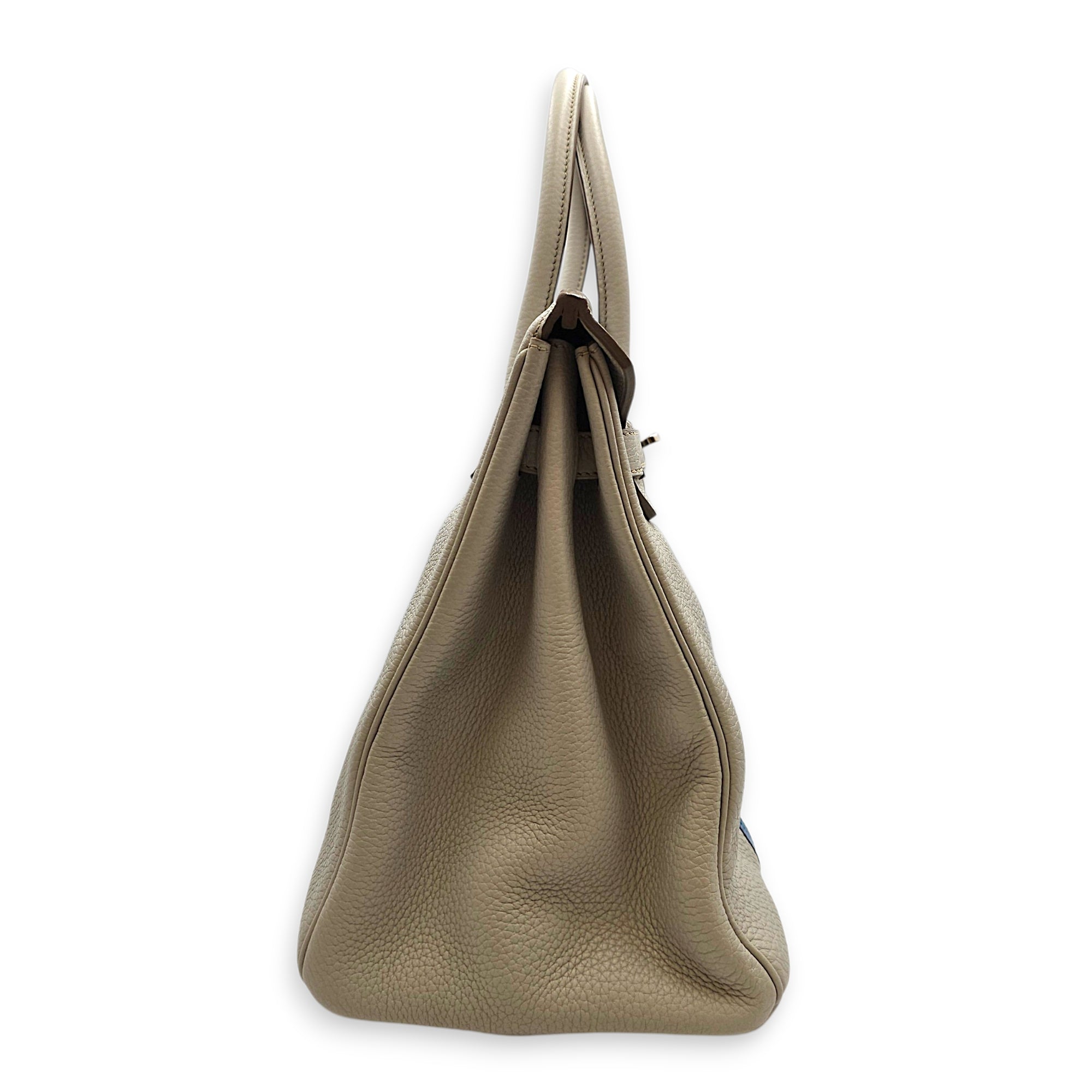 Club Birkin 35 Gris Perle/Mykonos/Blanc in Clemence/Lizard Palladium hardware