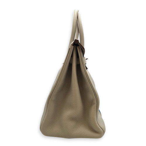 Club Birkin 35 Gris Perle/Mykonos/Blanc in Clemence/Lizard Palladium hardware