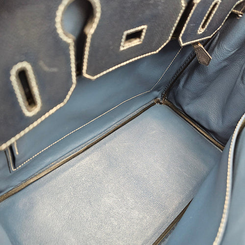 Birkin 30 Blue Indigo in Courchevel Gold hardware CL2605-21180 6