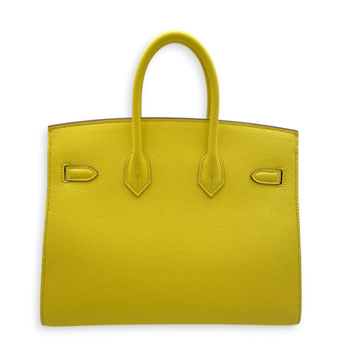 Sellier Birkin 25 Jaune De Naples in Epsom Palladium hardware