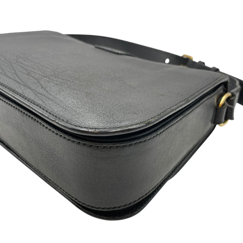 Ligue Y Flap Black Shoulder Bag in Chyc Leather Gold hardware CL2605-21191 10