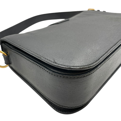 Ligue Y Flap Black Shoulder Bag in Chyc Leather Gold hardware CL2605-21191 12