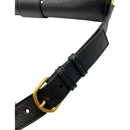 Ligue Y Flap Black Shoulder Bag in Chyc Leather Gold hardware CL2605-21191 14