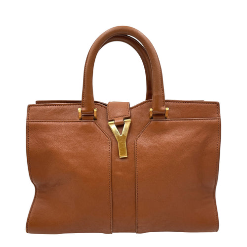 Chyc Cabas Tote Small Brown Top Handle Bag Gold hardware CL2605-21192 1