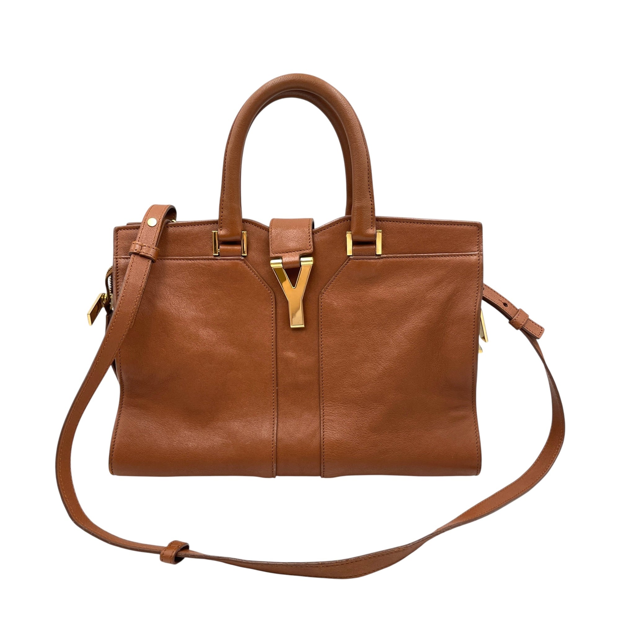 Chyc Cabas Tote Small Brown Top Handle Bag Gold hardware CL2605-21192 5