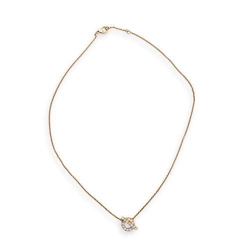 Finesse Pendant, 17 Diamonds, 0.46 Carat Necklace in Rose Gold Hardware CL2605-21194 1
