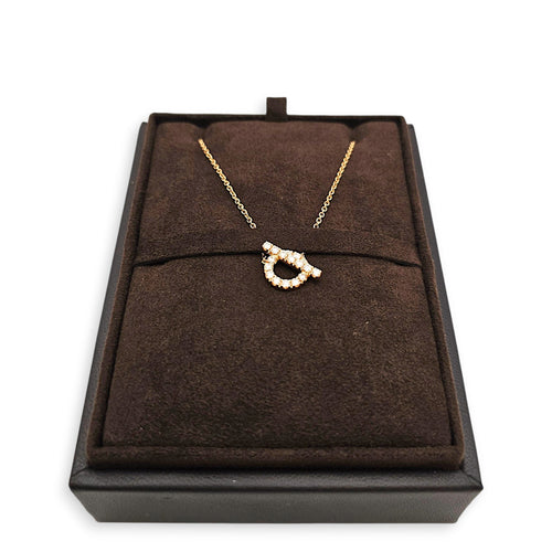 Finesse Pendant, 17 Diamonds, 0.46 Carat Necklace in Rose Gold Hardware CL2605-21194 3
