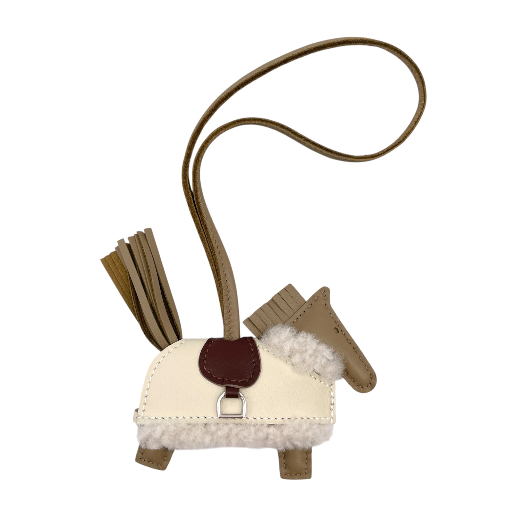 Rodeo Robeo Pluch PM Beige Marfa/Terre/Craie Bag Accessory in Swift