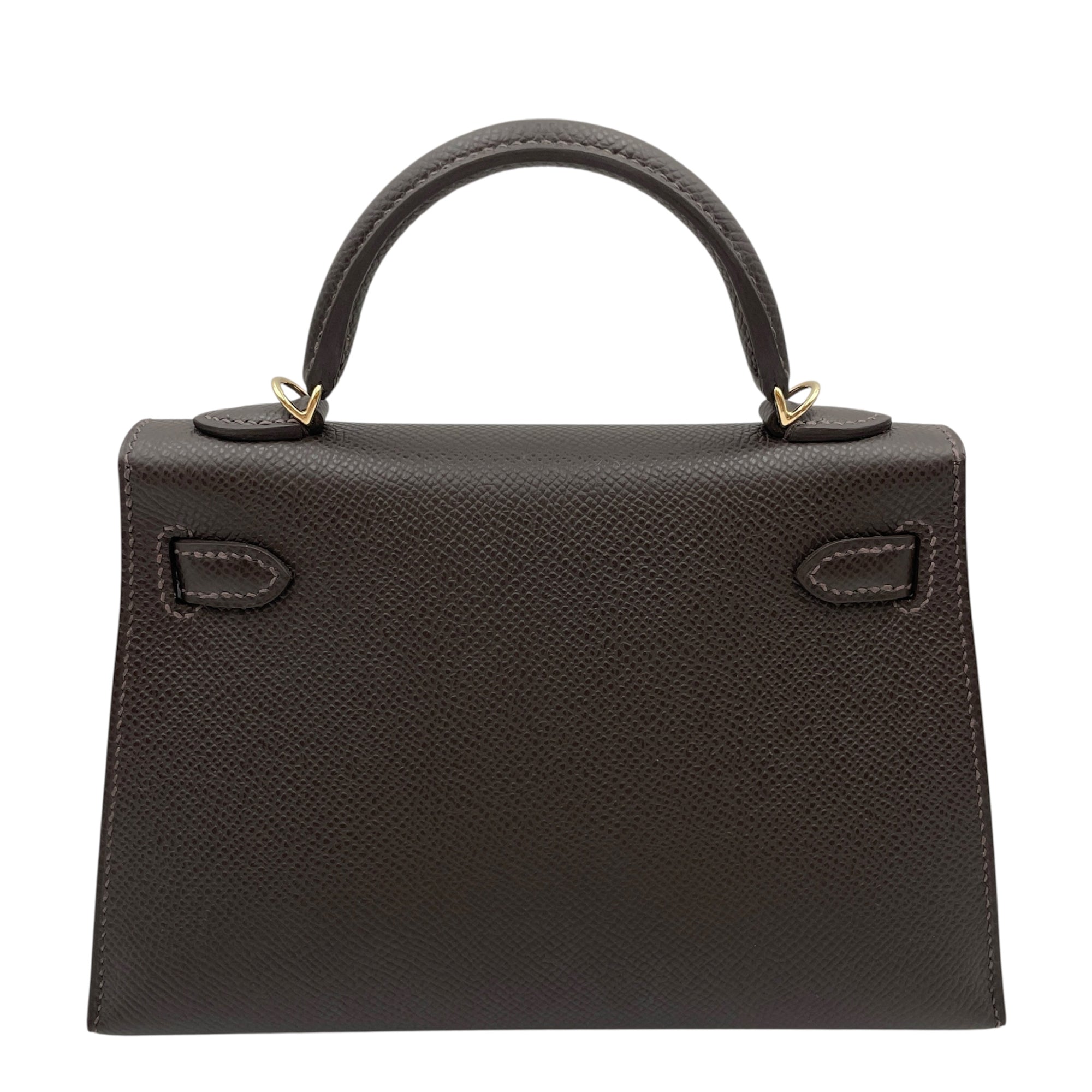 Sellier Kelly 20 Bai Brun in Epsom Permabrass hardware
