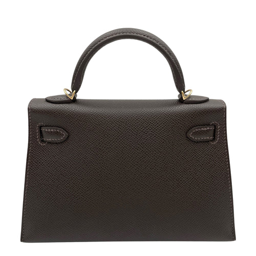 Sellier Kelly 20 Bai Brun in Epsom Permabrass hardware