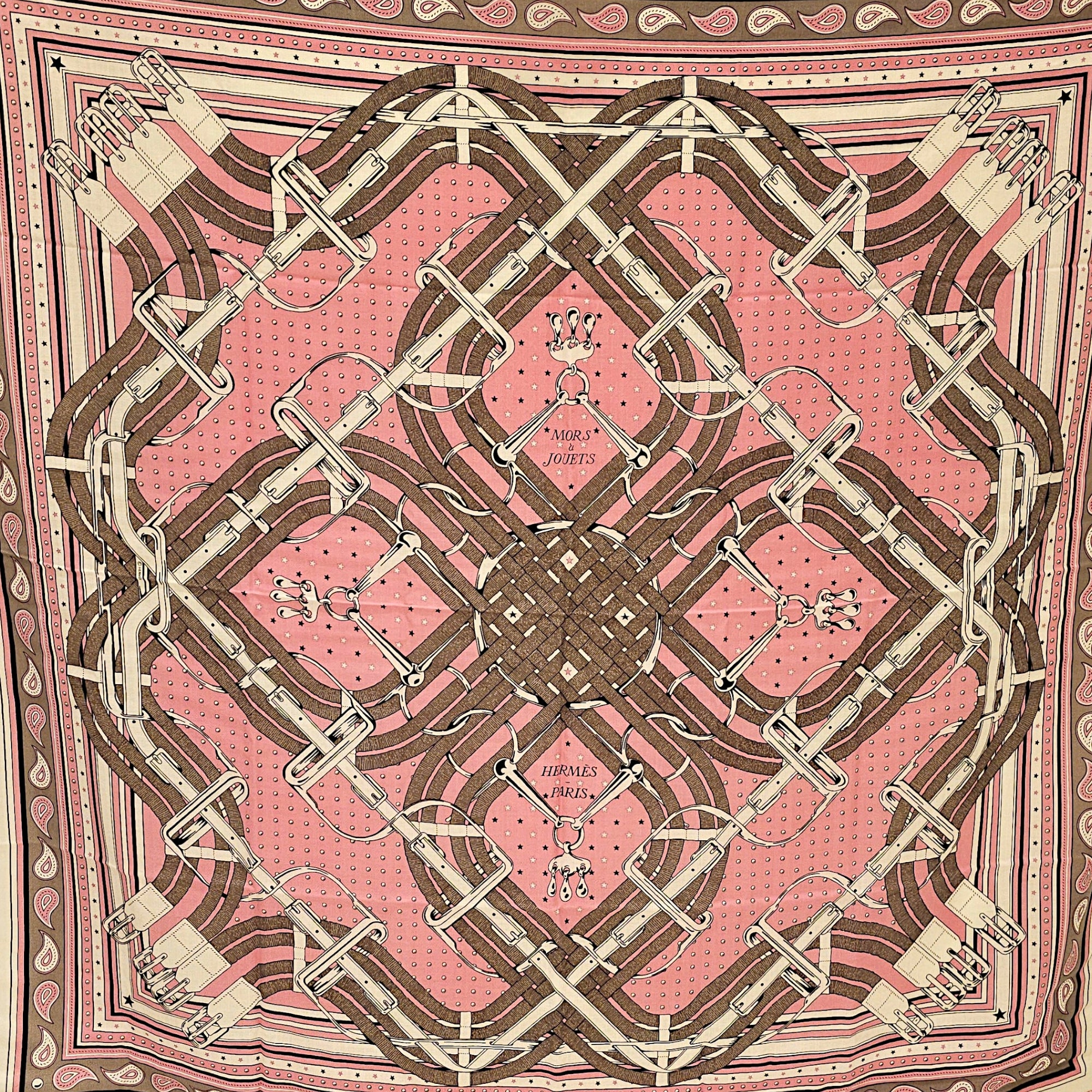 Mors a jouets Bandana Shawl 140 Rose/Blanc Shawl