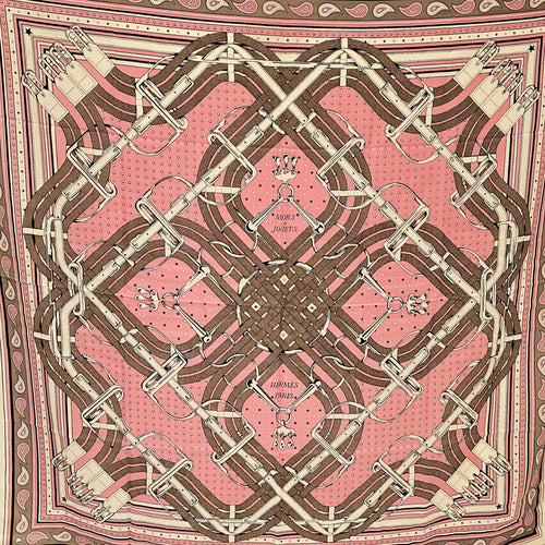 Mors a jouets Bandana Shawl 140 Rose/Blanc Shawl