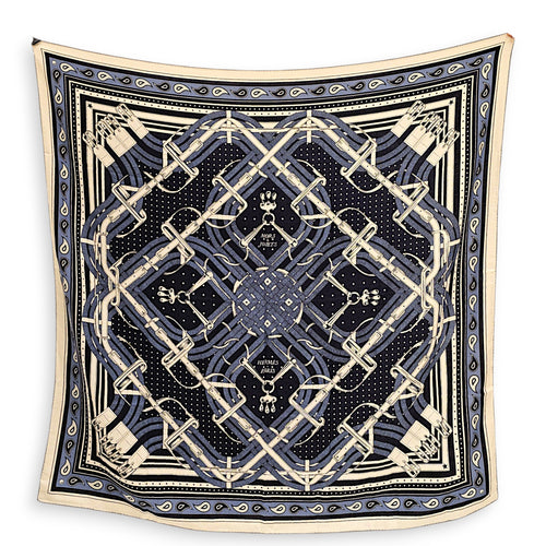 Mors a jouets Bandana Shawl 140 Bleu Marine/Blanc/Blue Jean Shawl