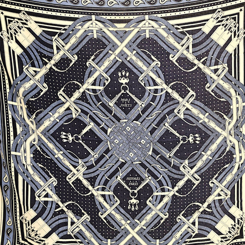 Mors a jouets Bandana Shawl 140 Bleu Marine/Blanc/Blue Jean Shawl