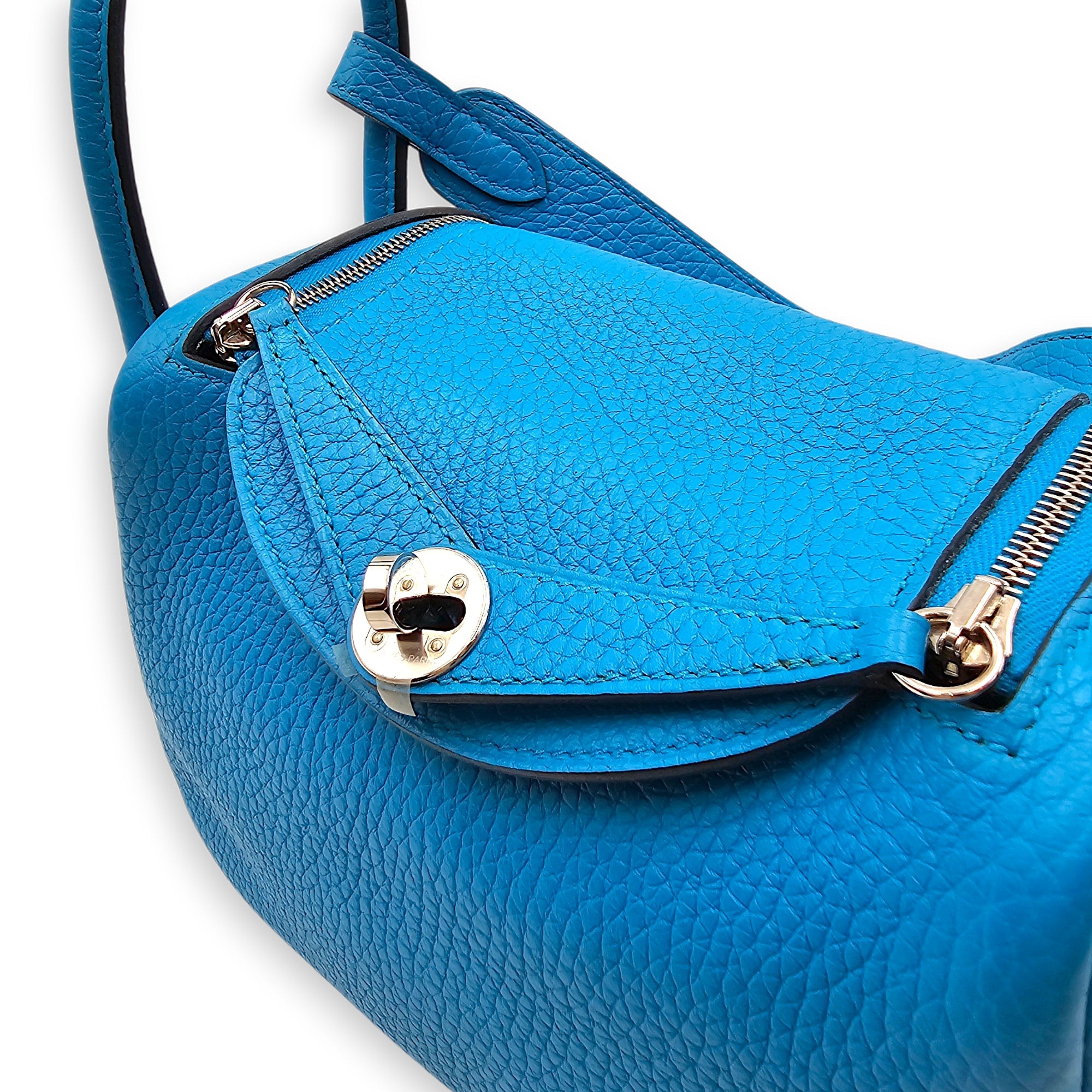Lindy Mini Blue Frida in Clemence Palladium hardware CL2605-21209 10