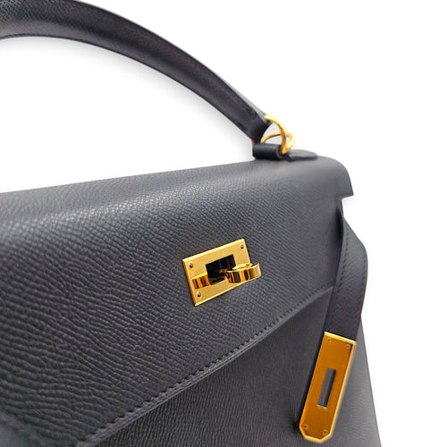 Sellier Kelly 28 Black in Epsom Gold hardware CL2605-21210 10
